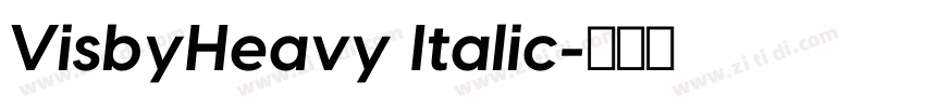 VisbyHeavy Italic字体转换
